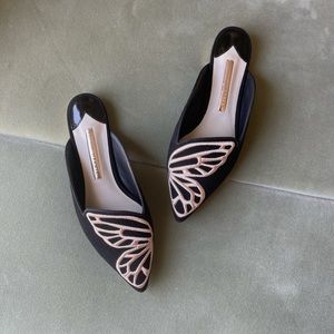 SOPHIA WEBSTER Bibi Butterfly suede flat